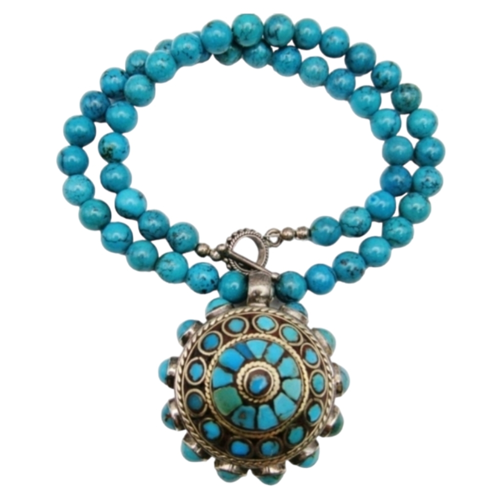 Southwestern Turquoise Beaded Necklace